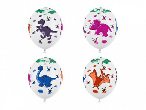 Picture of LATEX BALLOONS DINOSAURS 11 INCH - 6 PACK